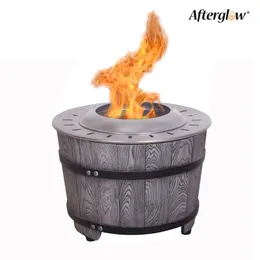 Afterglow Smokeless Firepit With Wood Pellet/Twig/Wood As The Fuel, Wood Look