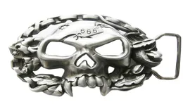 Vintage Skull With Motorcycle Chains Biker Rider Belt Buckle Gurtelschnalle Boucle de ceinture9002194