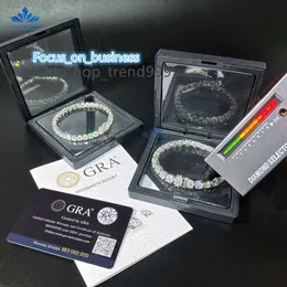 Cheapest price GRA pass diamond tester s925 sterling silver prong set 2mm 3mm 4mm5mm vvs moissanite diamond tennis bracelet