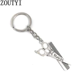 Keychains Lanyards 2019/ New Charm Keychain Scissors Comchain Keychain Friseur Keychain Hairdresser Gedenkgeschenke.Y240510