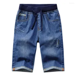 Shorts Kids Boys Dżins Summer Toddler Ubranie odzieży swobodne miękkie bawełniane dżinsy dla dziecka 2-13Y DT394