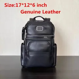 10a Tums Backpack Man Damen Tum Männer Taschen große Computer Rucksäcke lässig Tums echter Leder -Rucksack Mode hochwertige Büchertasche