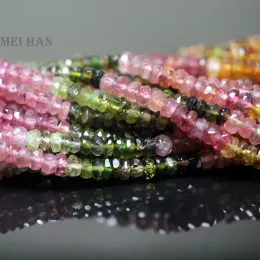 Lega meihan top top naturale topty colorato tourmalina sfaccettata rondelle perle sciolte fatte a mano per gioielli che producono design fai -da -te