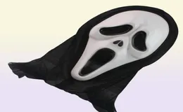 Intero2016 Nuova maschera di Halloween mascherata in lattice abito da festa in lattice cranio fantasma scary scuro maschera cappa unisex33463441183188