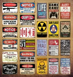 2021 Man Cave Metal Sign 경고 통지 주차장 펍 바 클럽 벽 장식을위한 포스터 전용 포스터 침입 빈티지 플라크 Siz962722