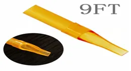 9フィート50pcs使い捨て黄色のタトゥーノズルのヒントタトゥーマシンの供給用のプラスチックのヒント7637712