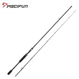 Rods Piscifun Torrent Baitcasting Rod Lightweight Portable Two Piece Casting Rod M MH Snabb action Baitcaster Fishing