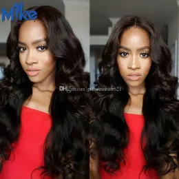 Wefts MikeHAIR Brazilian Body Wave Hair 10 Bundles Wholesale Hair Weave Natural Color Peruvian Indian Malaysian Cambodian Wavy Hair Exte