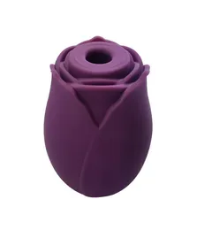 Massager Adorime Rose Flower Shape Nipple Vibration Tongue Vibrator Clitoral Sucking Vibrator Suction CLOT SUCKER Dildo Sex Toys W9875281