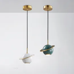 Moderne MarmorlED -Anhänger Lichter für das Essbrebstuhl im Innenhaus Küche Hängende Lampenleuchte Bar Restaurant Dekor Glanzleuter Armaturen