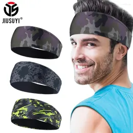 Bandanas elastiska män pannband hårband mjukt svettband stretchy huvudkläder cykel yoga sport fuktiga wicking hår tillbehör kvinnor flickor flickor