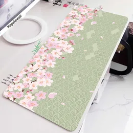 Mouse Pads Wrist Rests 2023 New Mouse Pad Large Game Mouse Mat Gaming Mousepad Speed Keyboard Pads Gamer Sakura Deskmat Kawaii Cute Office Carpet J240510