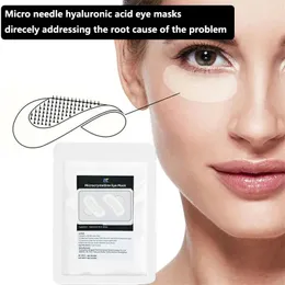 Micro-agulha ocular remendo o olho de ácido hialurônico Anti-Wrinkle Oche Lines Remova a máscara ocular hidratante 240514