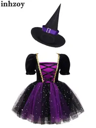 Dancewear Kids Girls Halloween czarownica Kostium krótki bąbelkowy