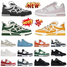 Wholesale Multicolor Skate V Cloud Designer Casual Shoes Low OG Original Calfskin Leather Lace-up Trainers Luxury Womens Mens Overlays Virgil Green Beige Sneakers