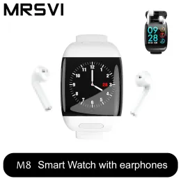 Earphones 2in1 m8 Smart Watch With BT TWS Earphone Sport Watch Heart Rate Monitor Calling Wristband G36 Wireless Earbud PK T89 M1 M6 M7