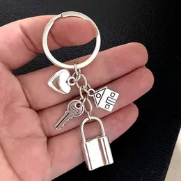 Tornari Chianari Chiave Keychain Heart e Lock Love House Key Key Chains Family Chains Regali di San Valentino per gli amanti di gioielli fatti a mano Y240510