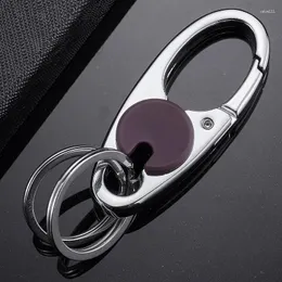 Chaves de chave de moda de carros-calchain de aço inoxidável anti-perdido e mais durável Creative 3 Color Business Sporty Energetic Key Ring