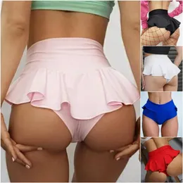 Shorts Active Yoga Women Fashion Pants High Waled Pants Rump Rump Bikini Piegati Bikini Short