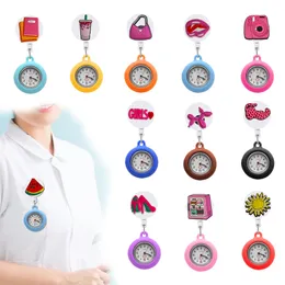 Карманные часы Pink Theme 28 Clip Watch для медсестер Врачи на легкой для чтения Watche Mures