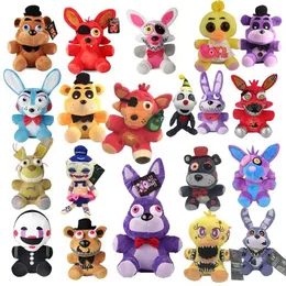 Фаршированные плюшевые животные FNAF плюшевые игрушки на пять ночей в Freddy Kawaii Animal Fox Bonnie Bear Rabbit Toy Doll B240515