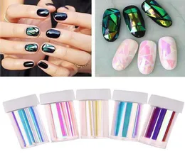 Whole5PClot 2016 Fashion Punk Transfer Foil Sticker Broken Glass Nail Art DIY Nail Beauty Decoration Stencil Decal NA10799702750