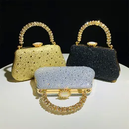 2024 New Elegant Small Handbag High Luxury Hot Diamond Banquet Clutch Lady's Dress Cheongsam Evening Handbag
