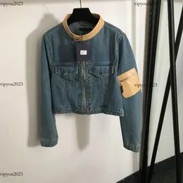 Designer Denim Jacke Frauen Marke Damen Kleidung Kleidung Sommermantel Mode Ständer Kragen Ladies Langarmjacken 15. Mai 15. Mai