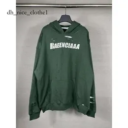 Balencigaa Designer Hoodies Men Mens Sweater Sweatshirt Parisian Classic Art Perforated Print Two Piece Set Unisex Hooded Long Sleeve Balencig Hoodie 679