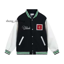 Rhude Mens Varsity Jacke Y2K American Vintage Baseball Letterman Jacket Damen Sticked Coat erhältlich in einer Vielzahl von Styles Marke Paar Rhude Jackets 960