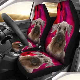 Araba koltuk kapakları ers sevimli Cesky Terrier baskı seti 2 PC aksesuarları Er Blow Teslimat Mobiller Motosikletler İç Otomobiller Dhkaq