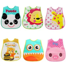 Bibs Burp panos de bebê impermeabilizados desenho animado de bebê kawaii menino menina arroto roupas de saliva ajustável almoço de almoço de avental pinaforel2405