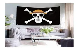 Shaboo drukuje Luffy One Piece Jolly Roger Pirate Flags Banery 3 x 5 stóp z czterema mosiężnymi przelotkami2590069