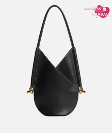 Дизайнерская женская сумка маленькое солнцестояние Botegaveneta маленькая теленка кожаная сумка для плеча со подписью детали узел черный