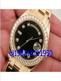 Shippng Luxury Men039S New Mens 18k Masterpiece Gold Gold Masterpiece Black Diamond Dial 18948 Sapphire Glass Automatic Wristwatches1563308