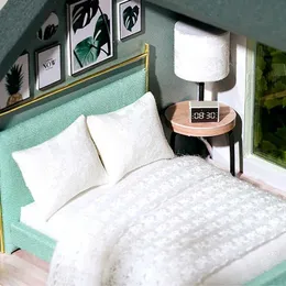 DIY Wooden Dollhouse Kit: 3D Puzzle Handmade Doll House Decoration