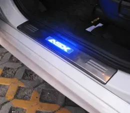 Estilo LED LED de aço inoxidável Placa Soll Sill 4pcs/Acessórios de carro definidos para Mitsubishi ASX RVR 2012 2012 2013 2014 2015
