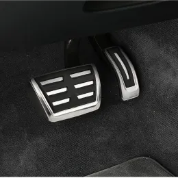 Acessórios 2pcs Acelerador de aço inoxidável Decalques de decoração de pedal de freio para a Porsche Cayenne 2018 Acessórios para interiores de carros modificados