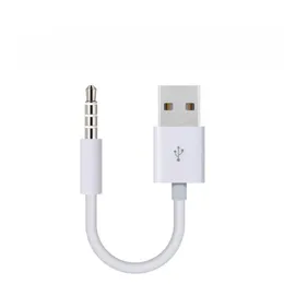 3.5mm Jack Aux to USB 2.0充電器データ同期Apple iPodのオーディオアダプターケーブルShuffle