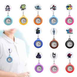 Party Favor Nowy produkt Buckle 1 Clip Pocket Watches Women Pielęgniarka na zegarek Sconeble for Student Gifts Fob z Drugi Hand Drop del otpik