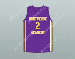 カスタムメンズユース/キッズJalen Duren 2 Montverde Academy Eagles Purple Basketball Jersey 2トップステッチS-6XL