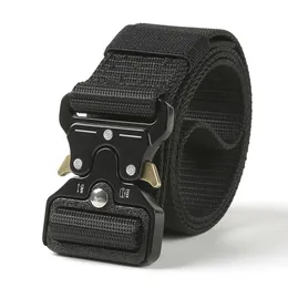 Nova fivela de fivela de fivela de fivela de fivela tática masculina diariamente cinturão tática de cinto de treinamento militar juvenil Belt Belt Belt