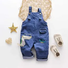 Overalls IENENS childrens baby boy clothing skydiving girl Dunarees baby game pants denim jeans overalls childrens skydiving clothing 2 3 4 5 6 years d240515