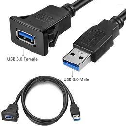 Bilgisayar Kabloları USB3.0 Kare Yıkama Montajı USB 3.0 Uzatma Gösterge Paneli Kablosu Araba Tekne Motosiklet