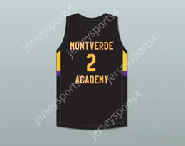 Custom Nay Mens Youth/Kinder Jalen Duren 2 Montverde Academy Eagles Schwarzer Basketball-Trikot 2 Top genäht S-6xl