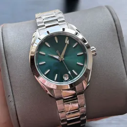 Womens Watch 34mm vollautomatische mechanische Uhren -Schmetterlingsschnalle Präzision Stahlband Mode Frauen Bewegung Damen Uhr