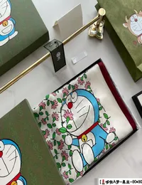 Nowy Doraemon CO Znakowany jedwabny szalik dla kobiet w 202104408224