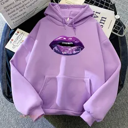 Męskie bluzy bluzy fioletowe bluzy moda koreańska koreańska bluzy bluzy Flce wygodne kobiety/mężczyźni z kapturem pullover sudaderas ropa mujer dziewczyna y240510