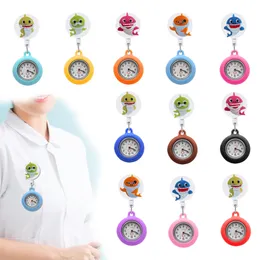 Andere Office School Supplies Cartoon Hai 5 Clip Pocket Uhren auf Revers FOB Watch Nurse mit Second Hand Sile Brooch Medizinischer Rückzug ot8yf