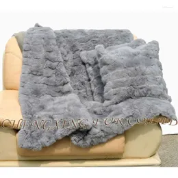 Blankets CX-D-30 130X150cm Custom Made Natural Colour Patchwork Fur Blanket -Drop